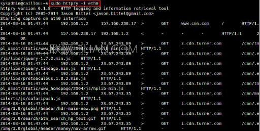 Linux下使用httpry来嗅探HTTP流量教程 三联