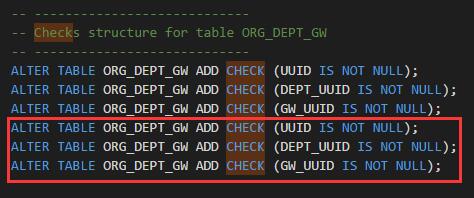 sql脚本导入Oracle时重复生成check约束怎么办 三联